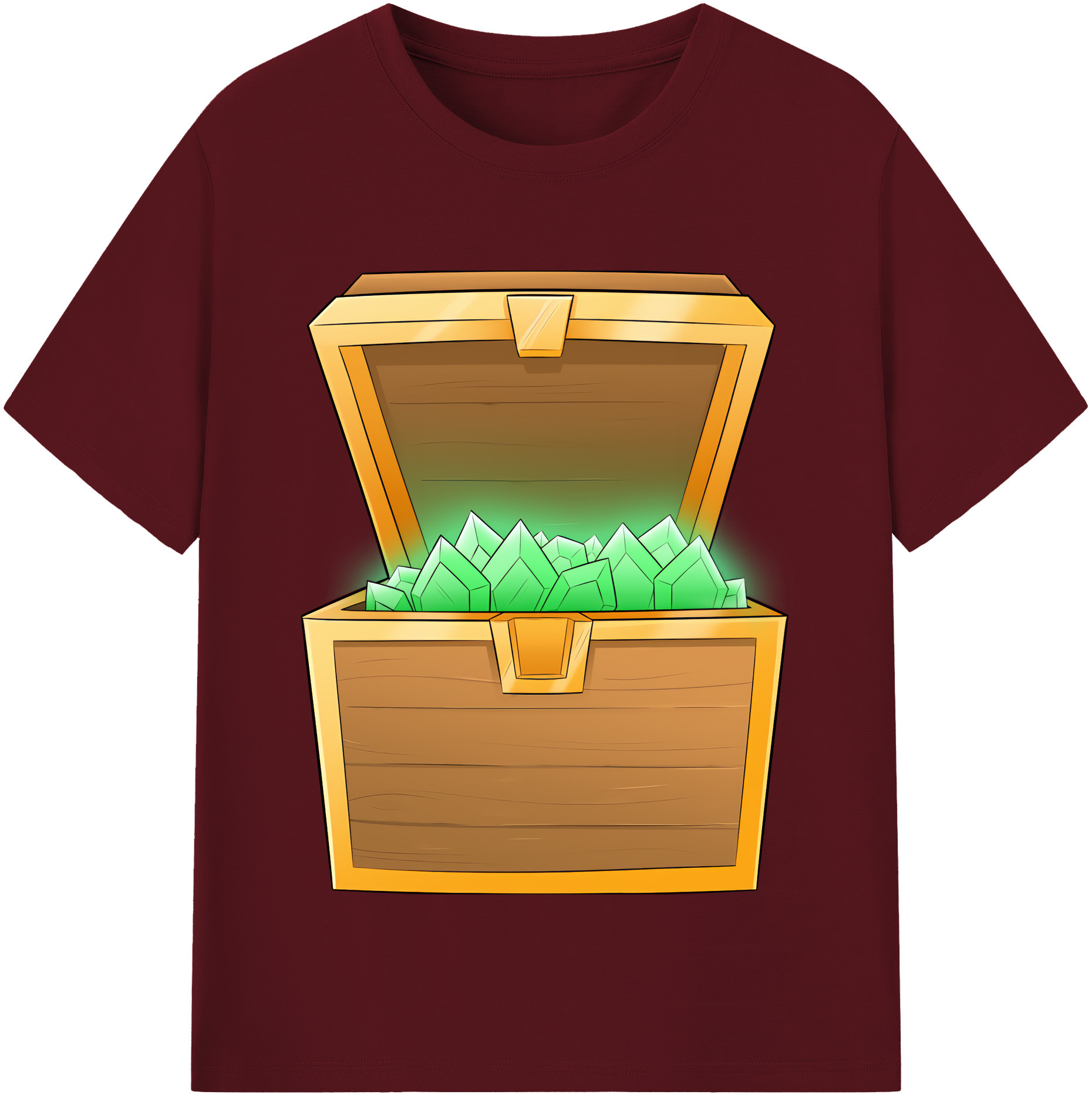 （画像用） マインクラフト ブロックの世界 Minecraft MC Block world 綿100％半袖Tシャツ（フロントプリント）